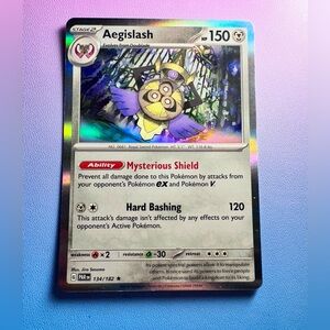 aegislash - 134/182 (holo rare) — pokemon: paradox rift